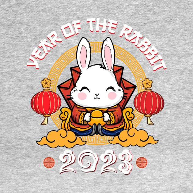 Year of the Rabbit 2023 Cute Rabbit Chinese New Year 2023 by Jhon Towel